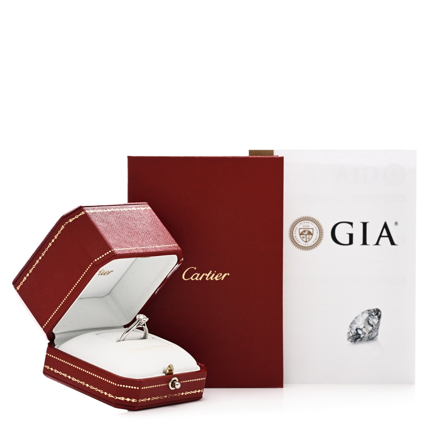 Platinum Diamond .63ct Solitaire Engagement Ring 53 6.5