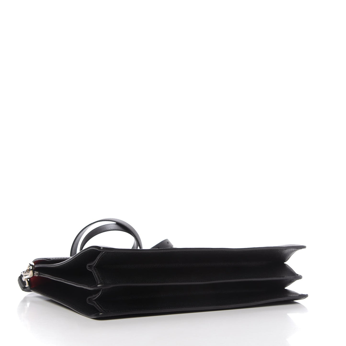 Saffiano Lux Top Handle Flap Black