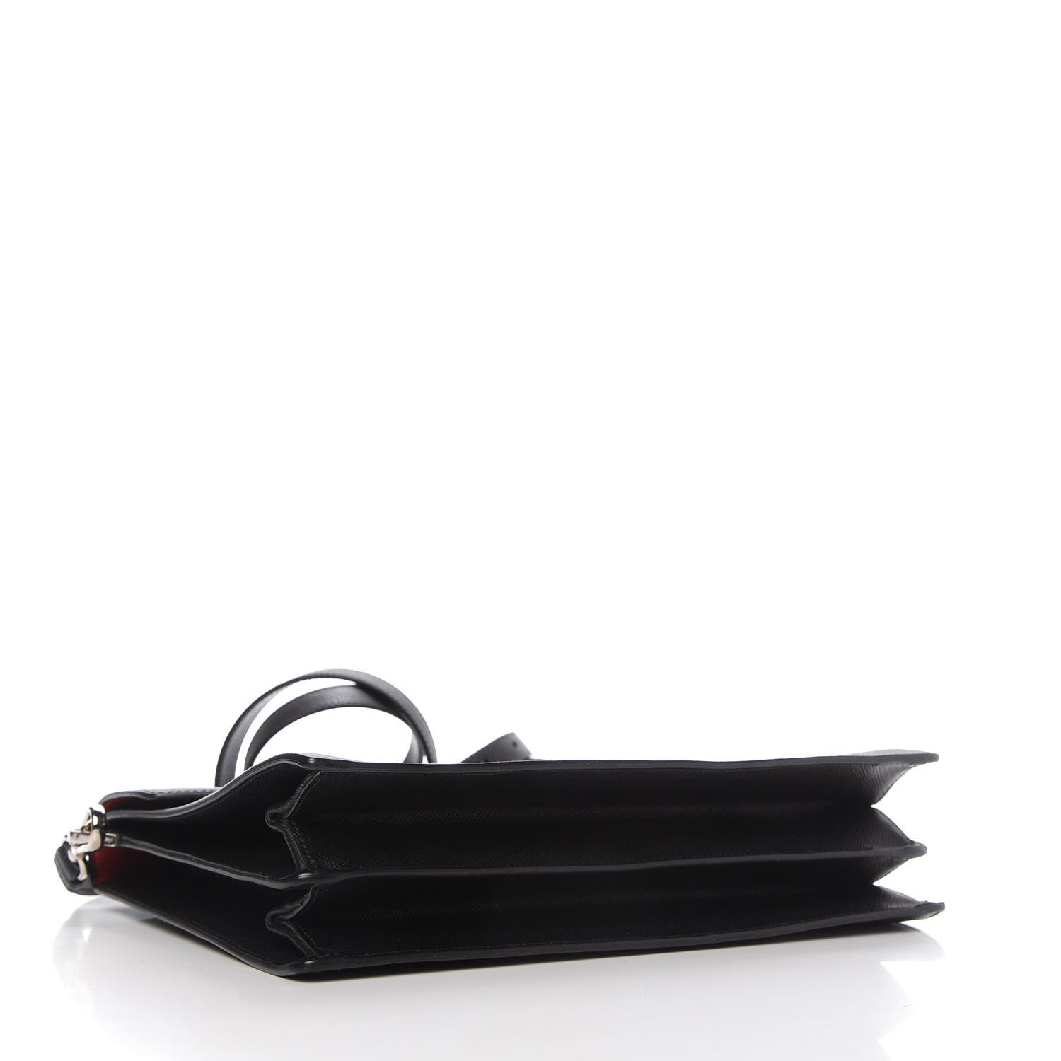 Prada Saffiano Lux Top Handle Flap Black 4 of 11