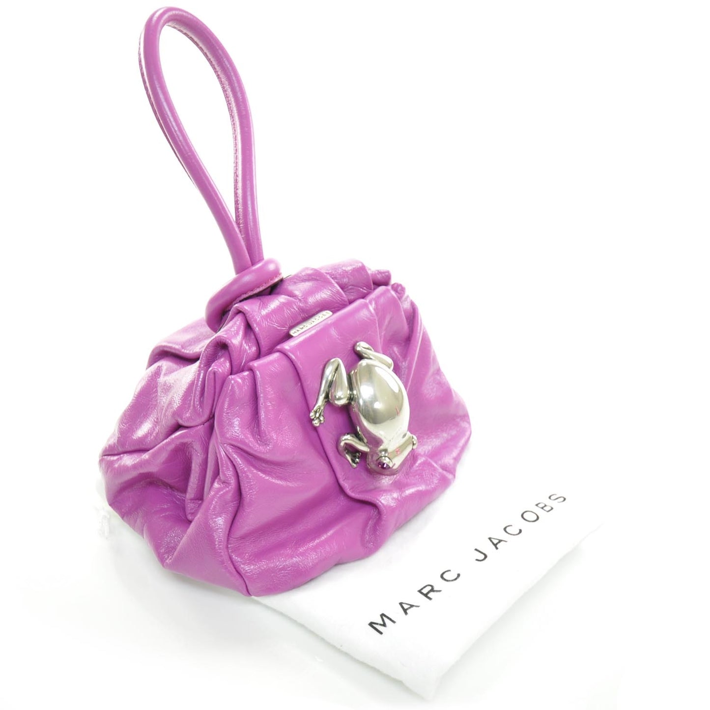 Leather Rana Frog Pouch Clutch