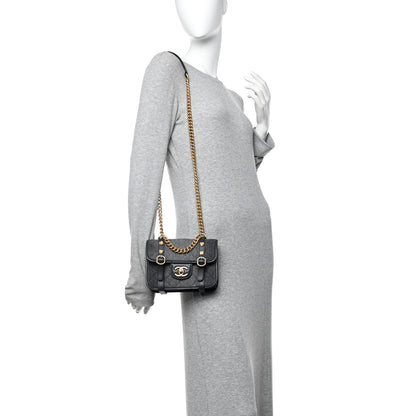 Chanel Denim Quilted Mini Flap Grey 2 of 12