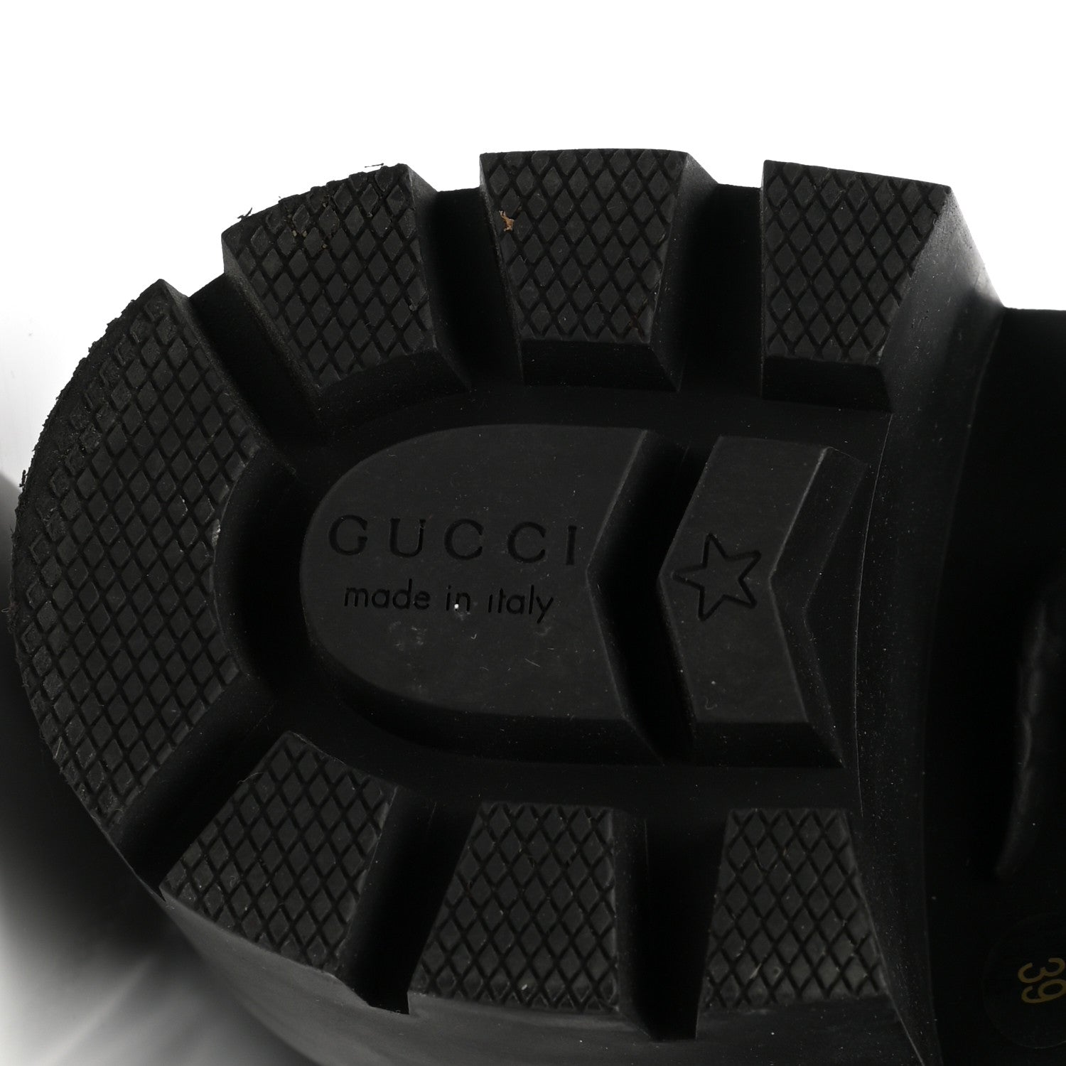 Gucci Calfskin Sylvie Web Womens Lace Up Combat Boots 39 Black 6 of 12