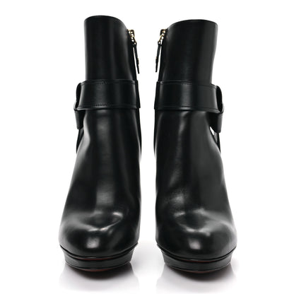 Louis Vuitton Calfskin Belted Platform Ankle Boots 36 Black 2 of 6