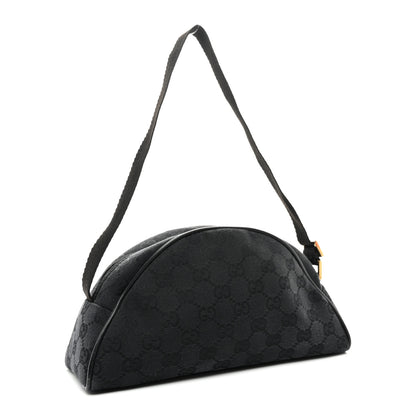 Gucci Canvas Half Moon Shoulder Pouch Black 3 of 9