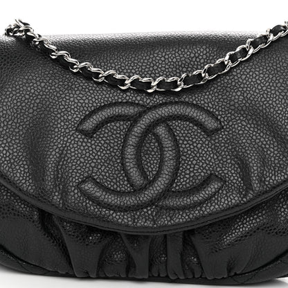 Chanel Caviar Half Moon Wallet On Chain WOC Black 9 of 11