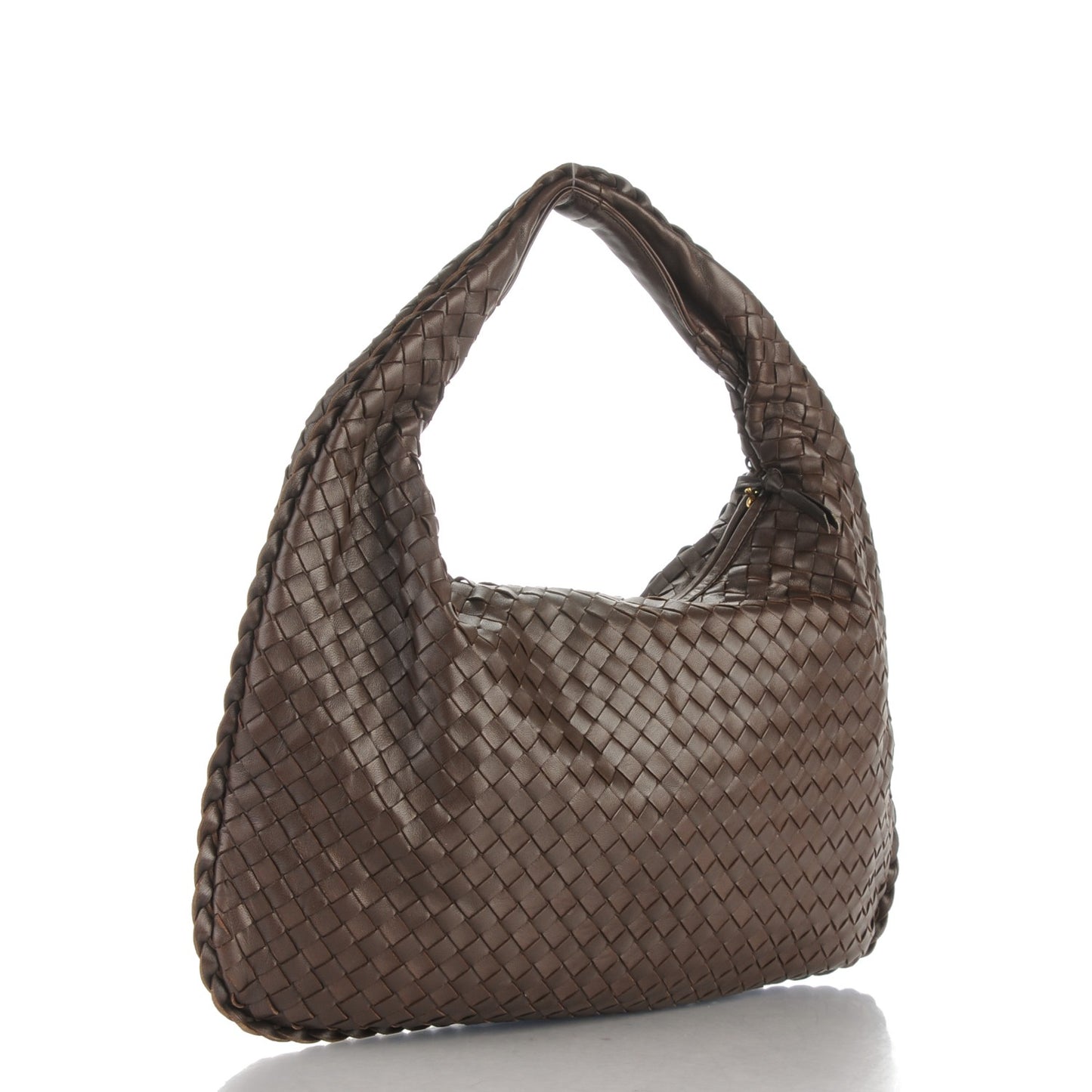 Nappa Intrecciato Medium Veneta Hobo Ebano
