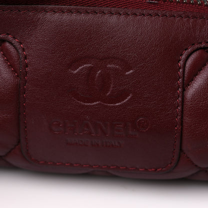 Chanel Lambskin Quilted Small Coco Cocoon Reversible Tote Grey Burgundy 6 of 16