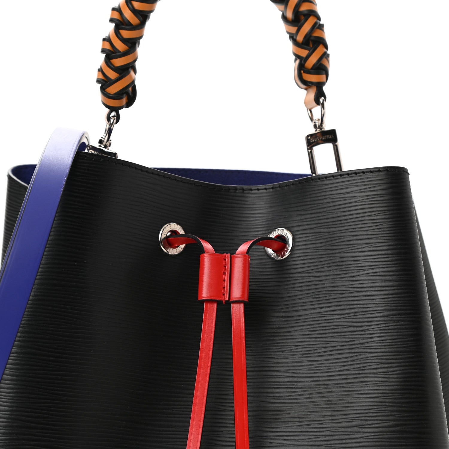 Louis Vuitton Epi Braided NeoNoe MM Black Indigo 7 of 9