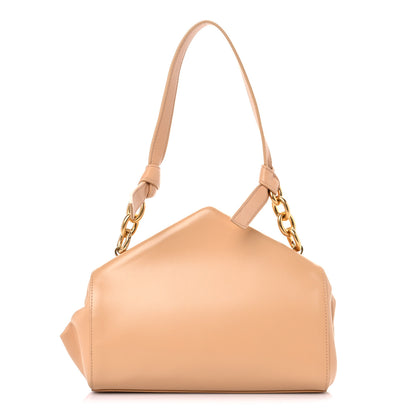 Bottega Veneta Calfskin Tip Clutch Almond 1 of 15