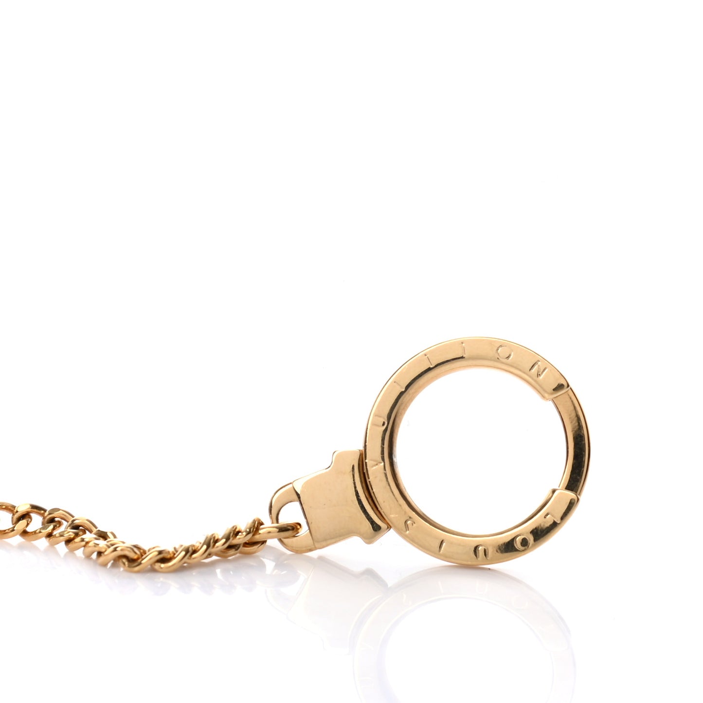 Metal Pochette Extender Key Ring Chain Gold