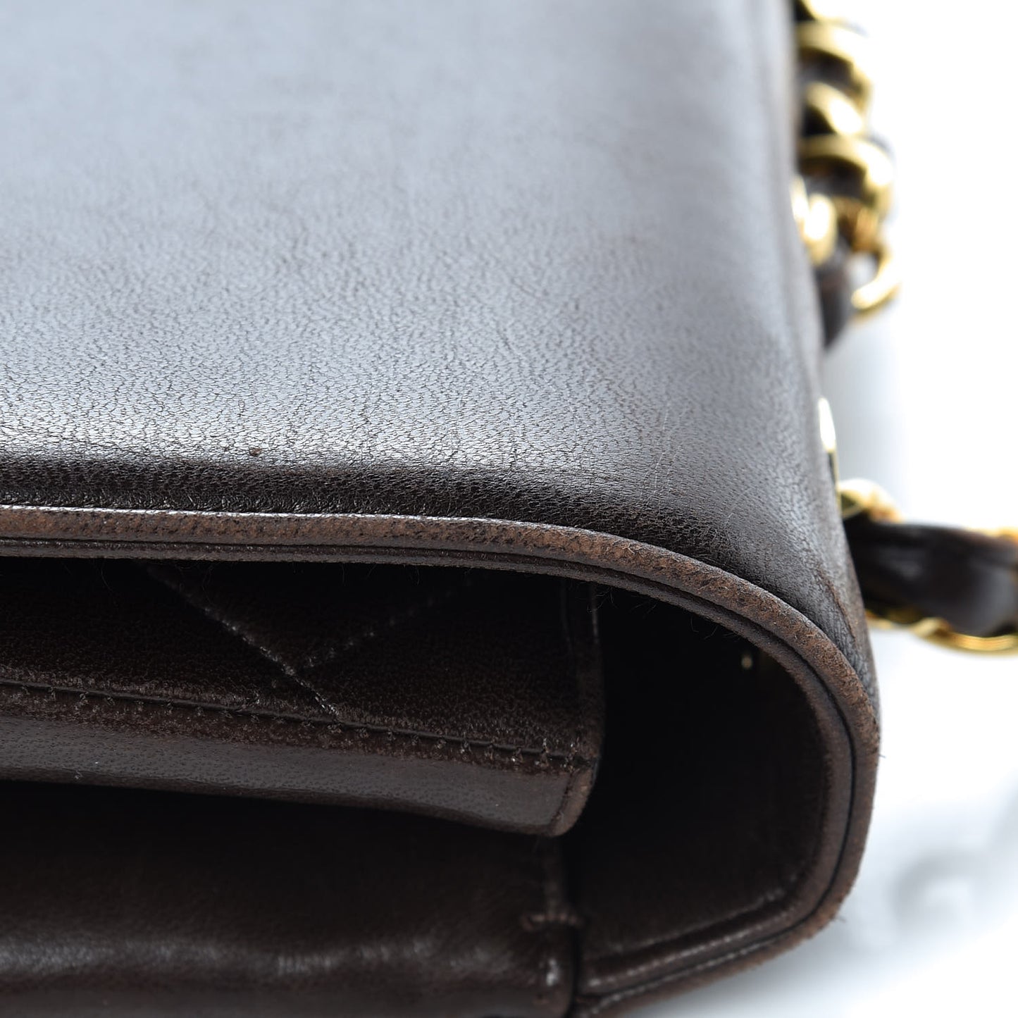 Lambskin XL Jumbo CC Single Flap Brown