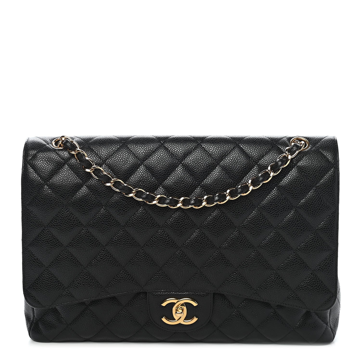 Chanel Caviar Quilted Maxi Double Flap Black 1 of 12