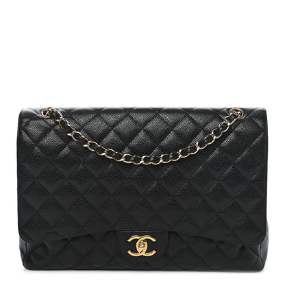 Chanel Caviar Quilted Maxi Double Flap Black 1 of 12
