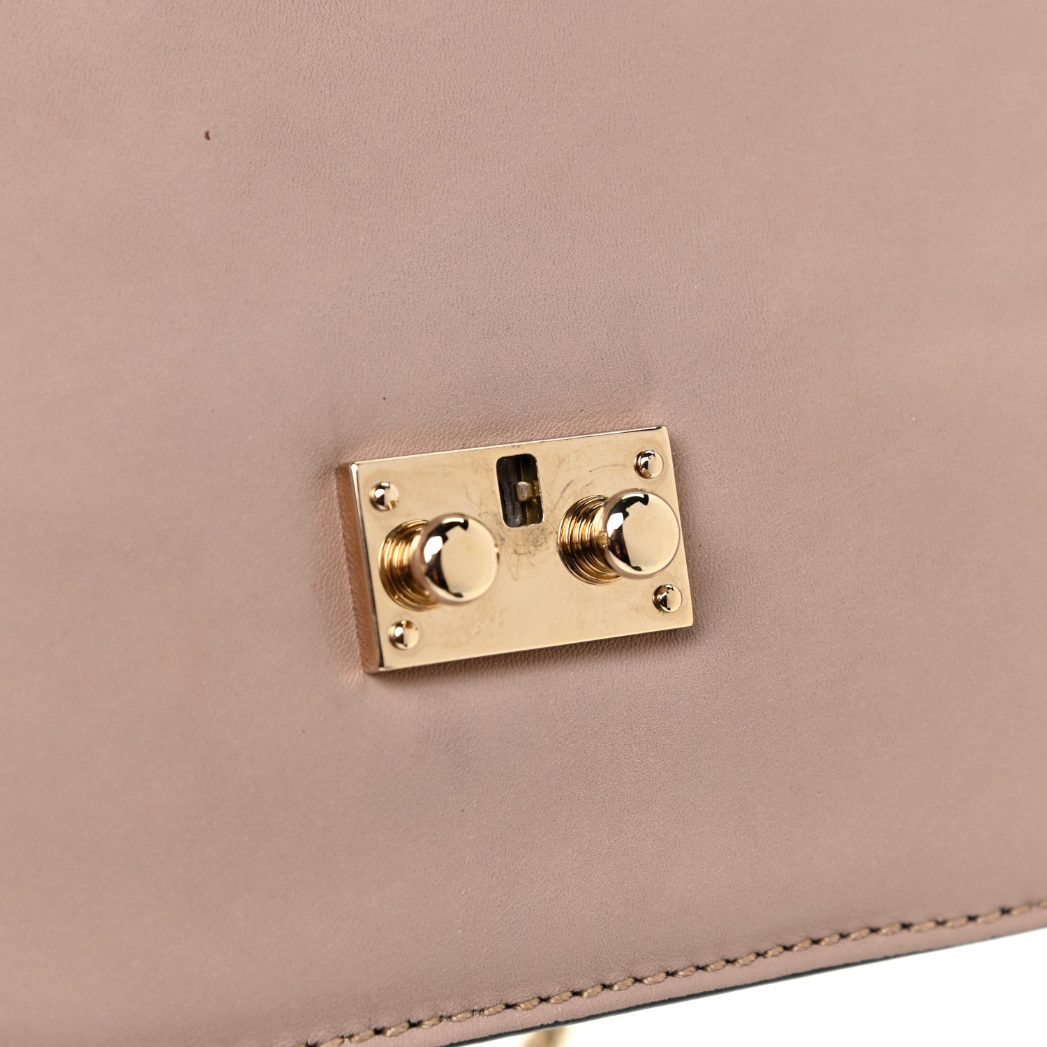Valentino Garavani Vitello Small Glam Lock Rockstud Flap Poudre 13 of 14