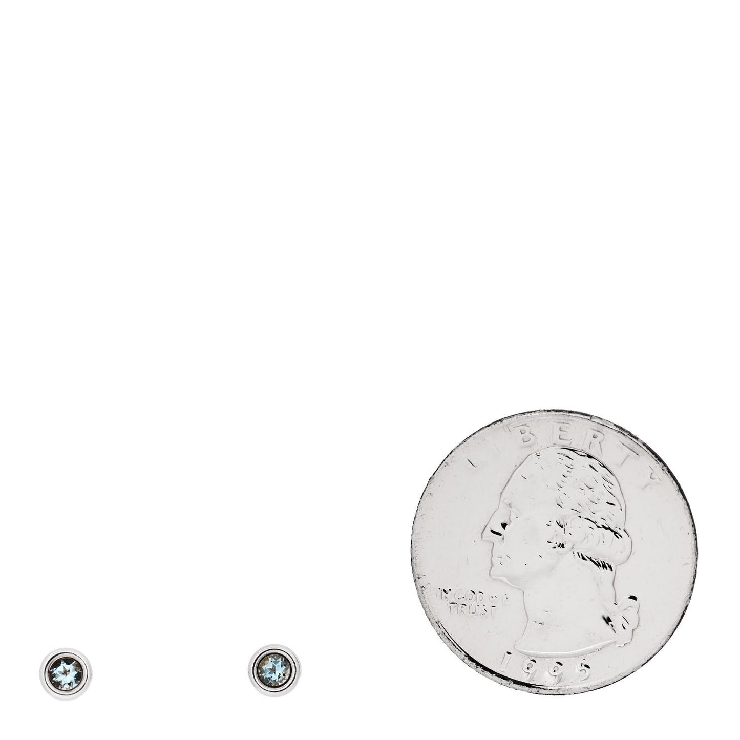 Sterling Silver Aquamarine Color By The Yard Earrings