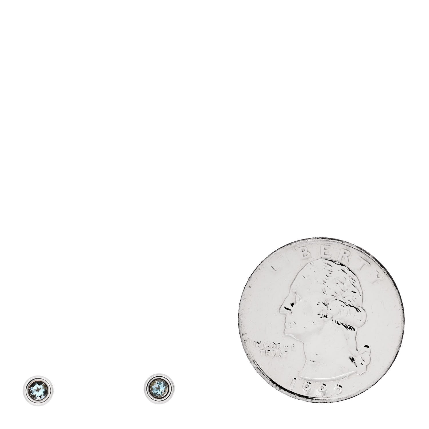 Tiffany Sterling Silver Aquamarine Color By The Yard Earrings 2 of 5