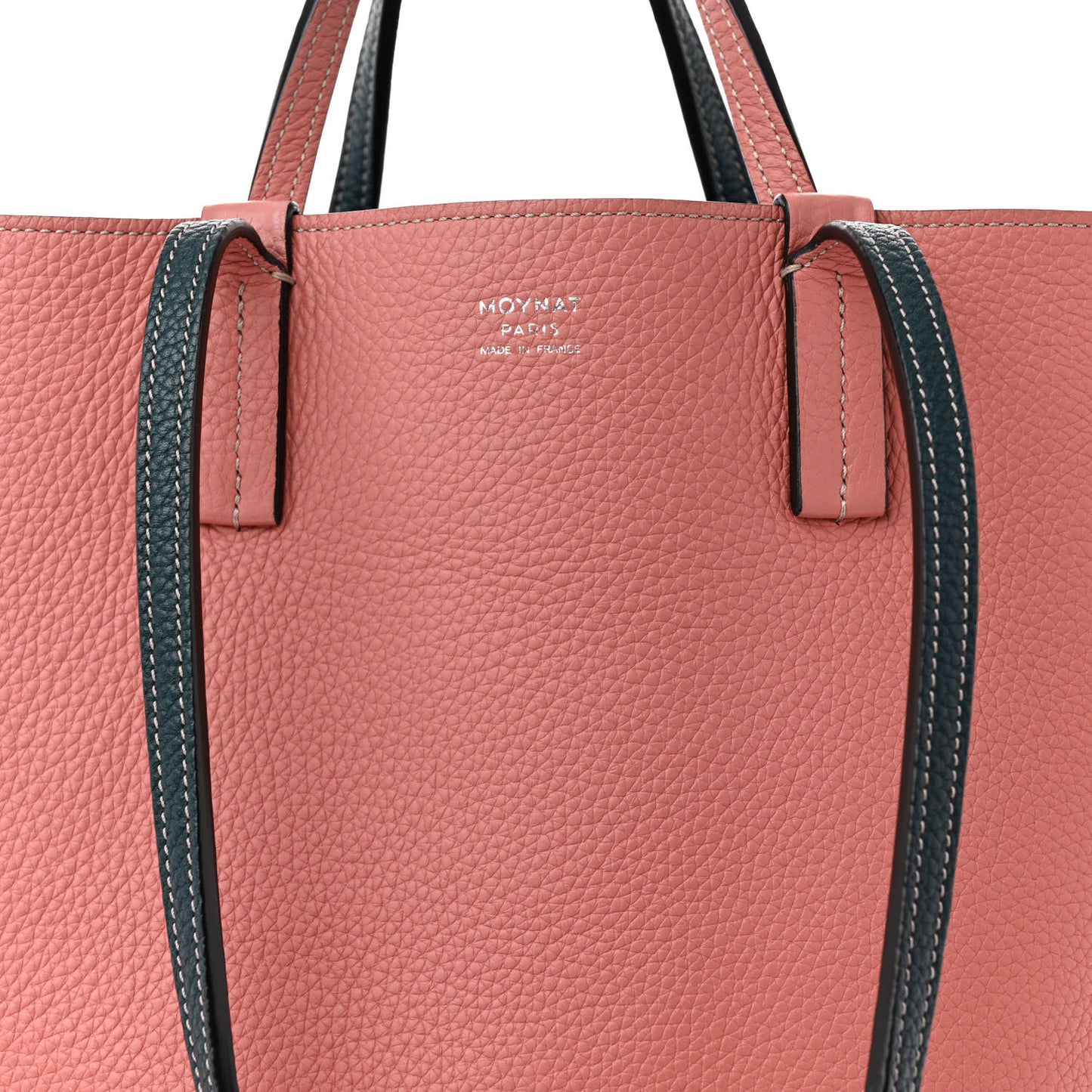 Taurillon Blush Calfskin Quattro Reversible Tote TPM Blue Pink