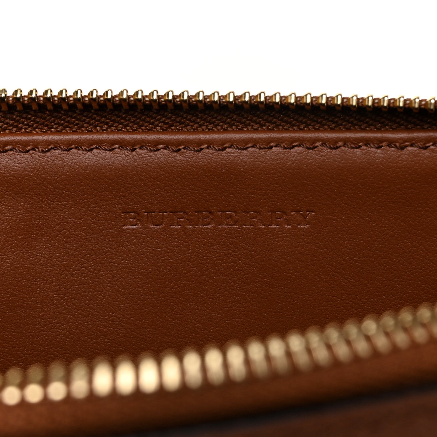 Burberry Haymarket Check Peyton Crossbody Clutch Bag Toffee 6 of 8