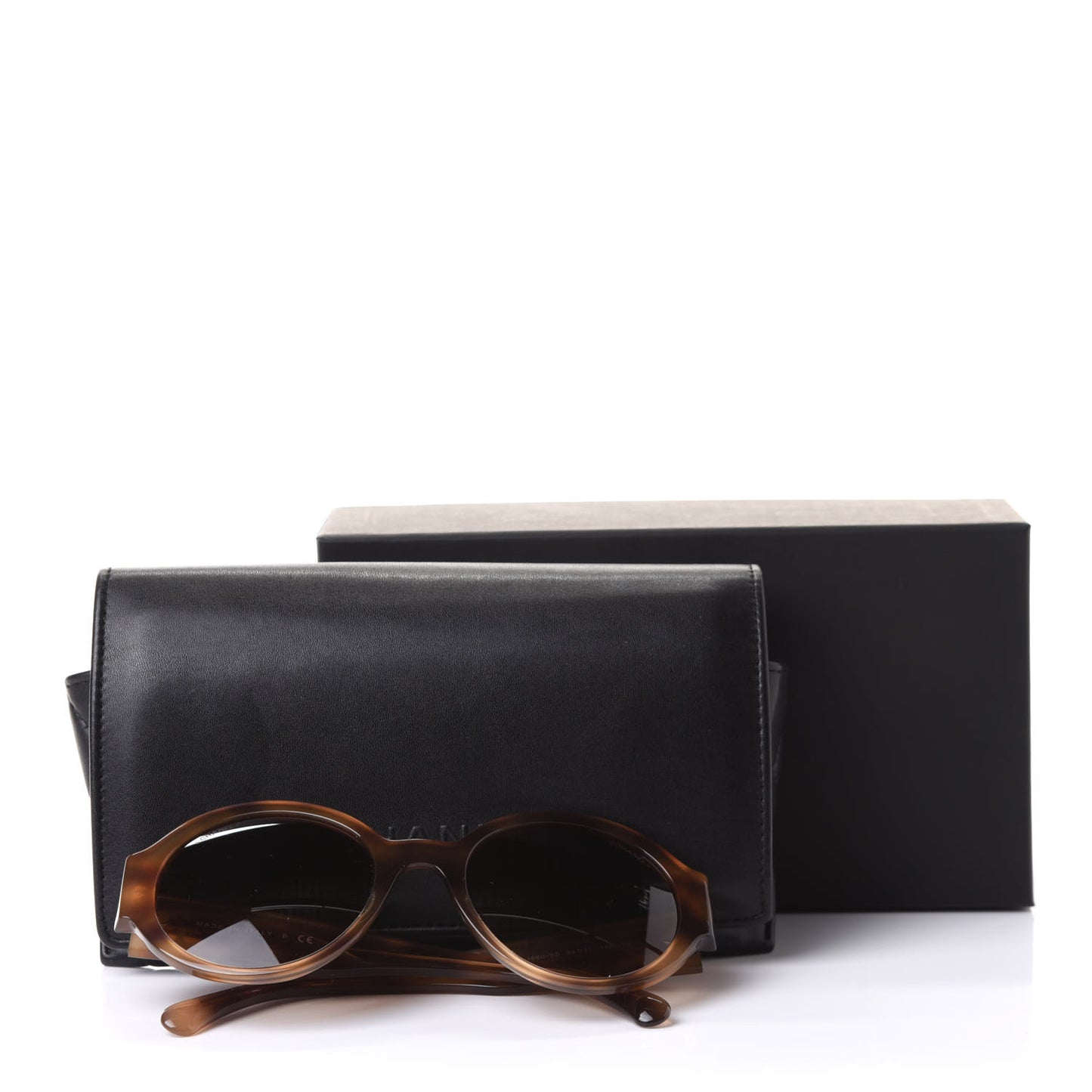 Acetate Polarized Round Sunglasses 5410 Light Tortoise