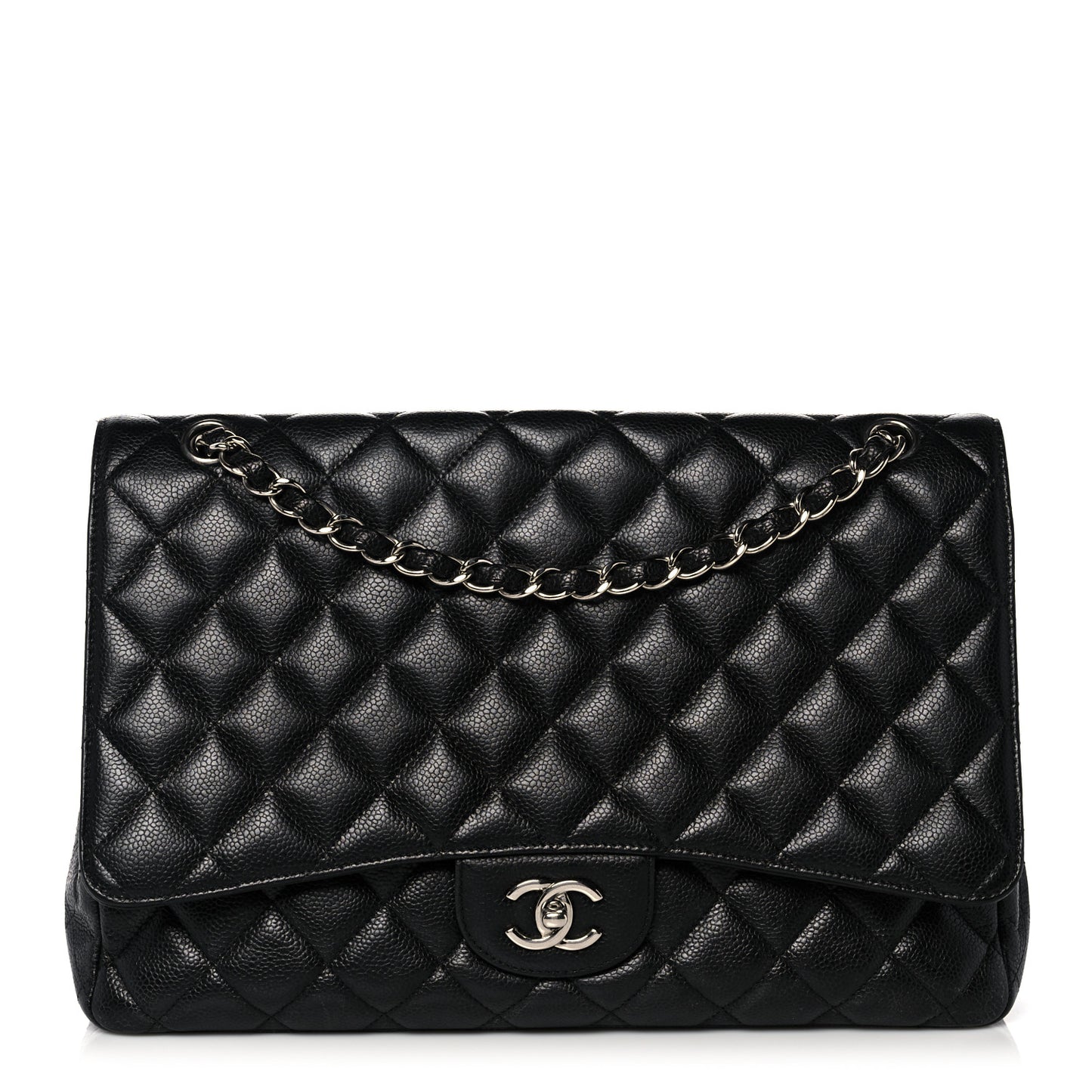 Caviar Quilted Maxi Single Flap Black
