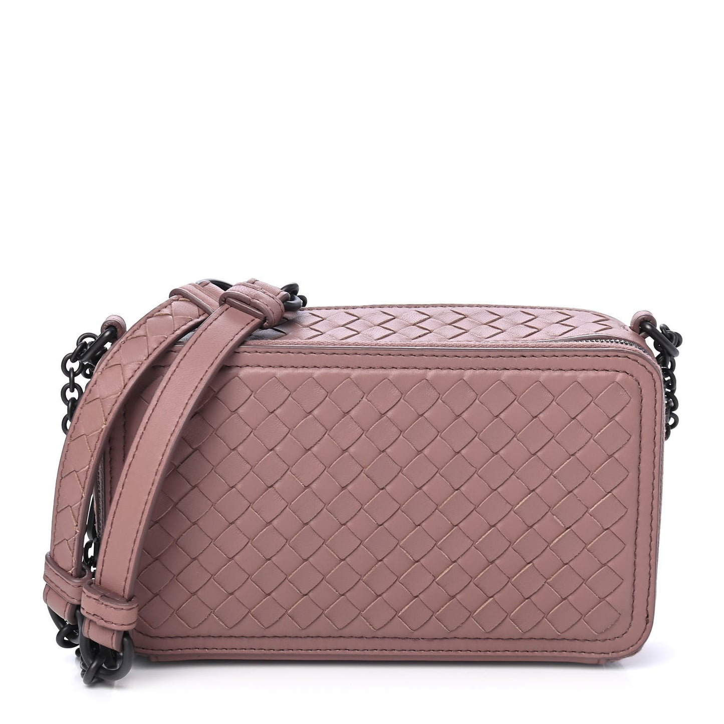 Nappa Intrecciato Camera Bag Deco Rose