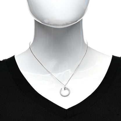 Cartier 18K White Gold Diamond Juste Un Clou Paved Pendant Necklace 2 of 5