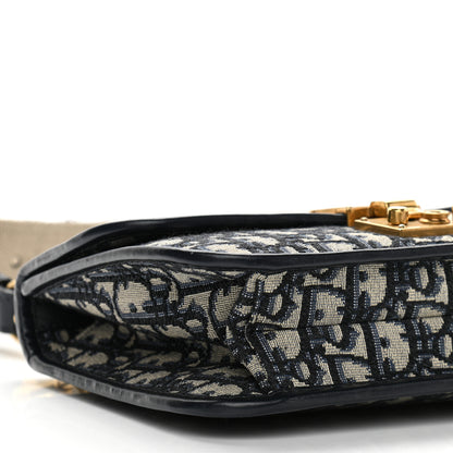 Christian Dior Oblique DiorAddict Flap Bag Navy Blue 7 of 8