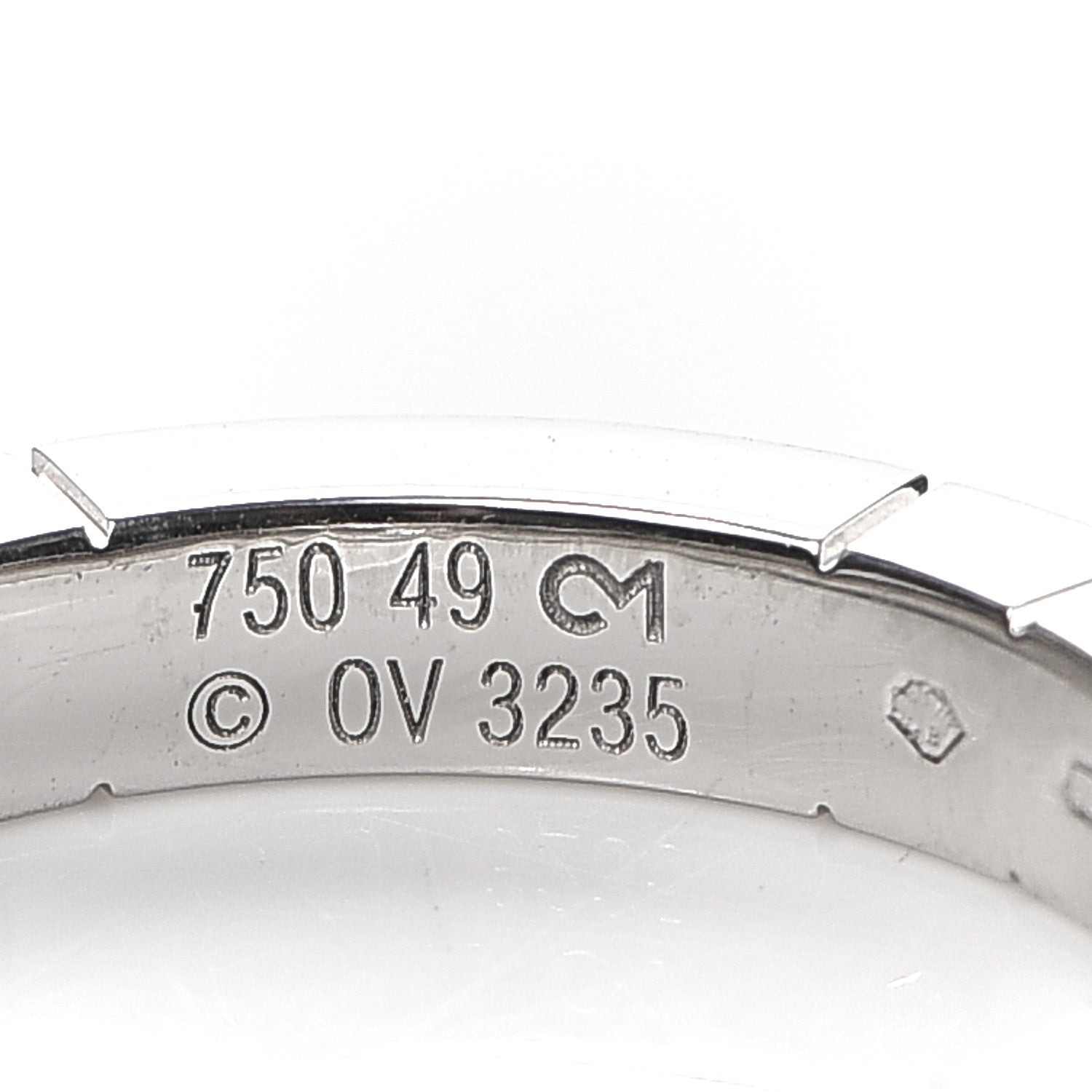 Cartier 18K White Gold Diamond Lanieres Ring 49 4.75 4 of 4