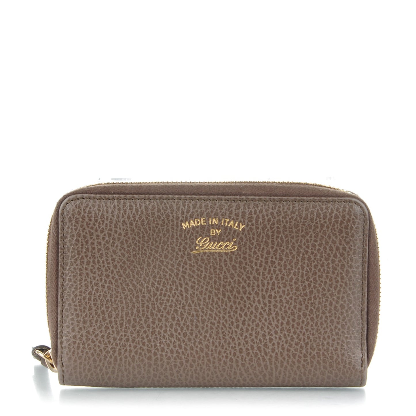Dollar Calfskin Bi-Color Medium Swing Zip Around Wallet Grey Field Soft Pink