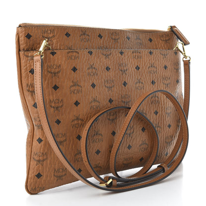 MCM Visetos Medium Crossbody Pouch Cognac 3 of 10