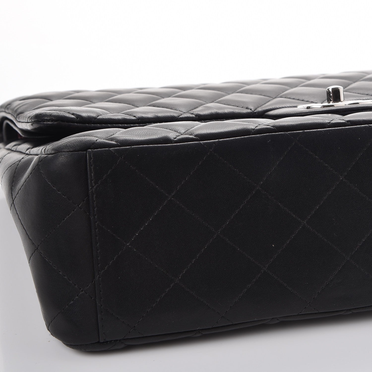 Chanel Lambskin Quilted Maxi Double Flap Black 11 of 12