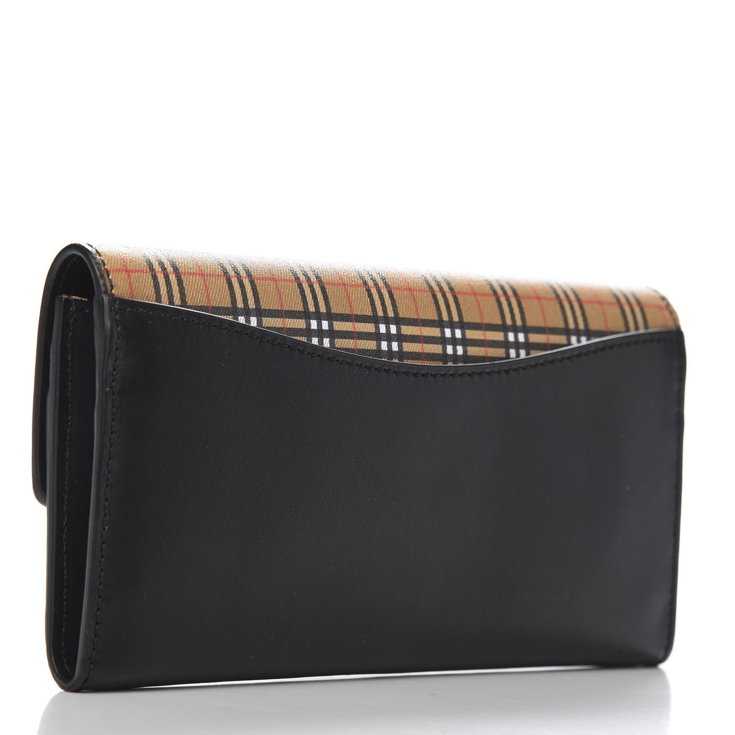 Calfskin Mini Vintage Check Harris Wallet Antique Yellow