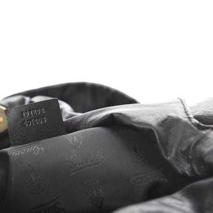 Gucci Leather Large Hysteria Top Handle Bag Black Yellow 10 of 13