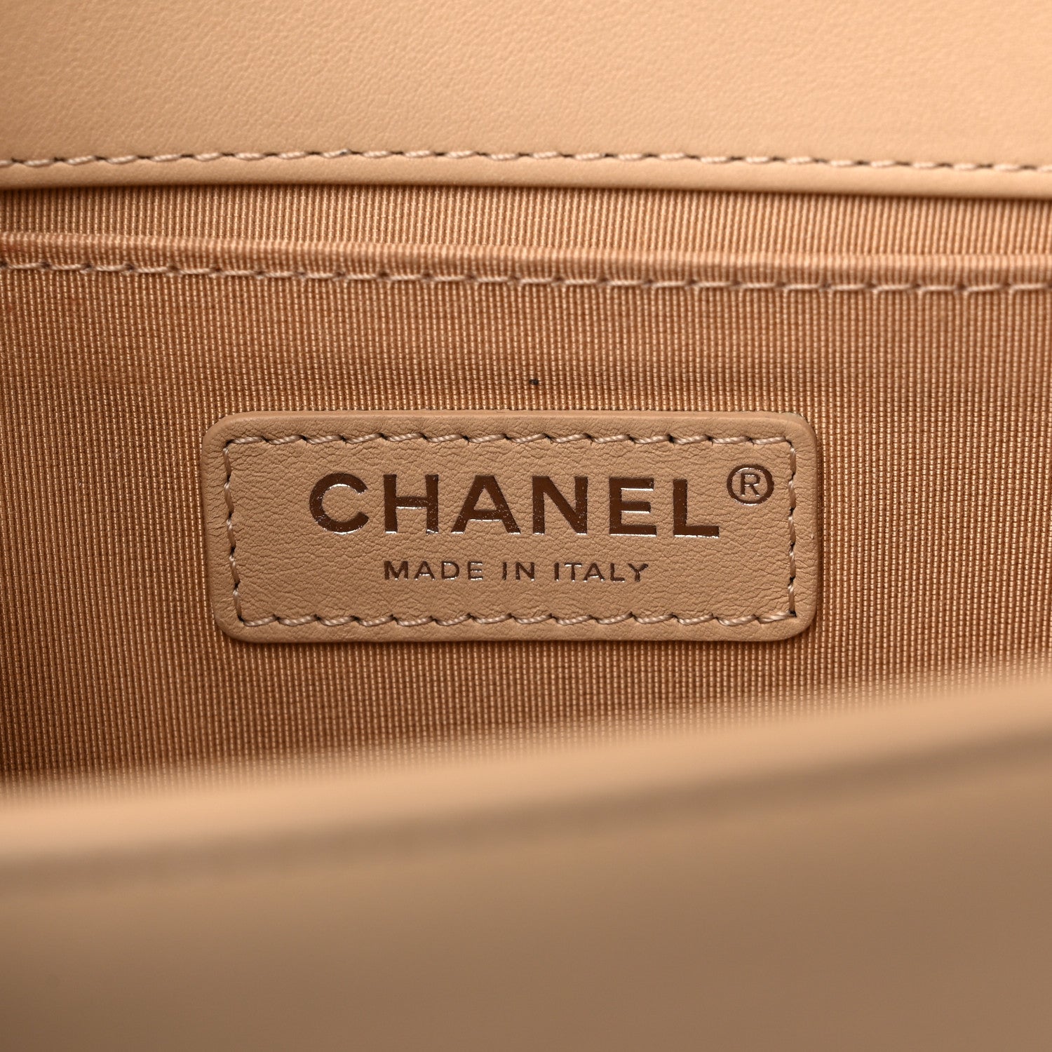 Chanel Calfskin Quilted Medium Boy Flap Beige 6 of 11