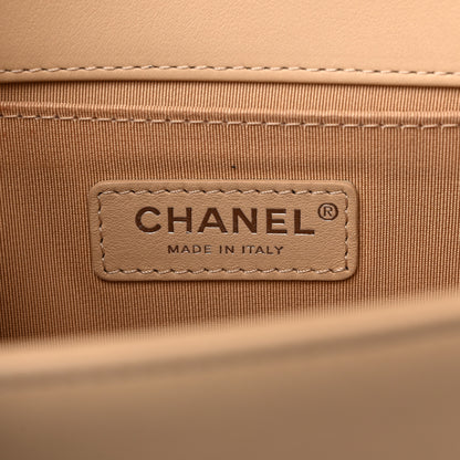 Chanel Calfskin Quilted Medium Boy Flap Beige 6 of 11