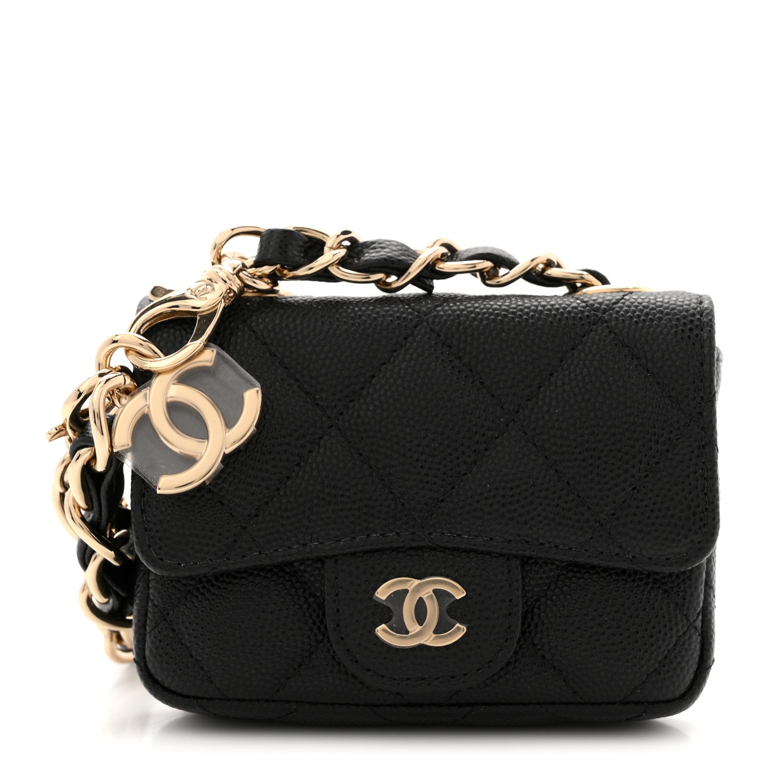 Chanel Caviar Quilted Mini Chain Belt Bag Black 1 of 11