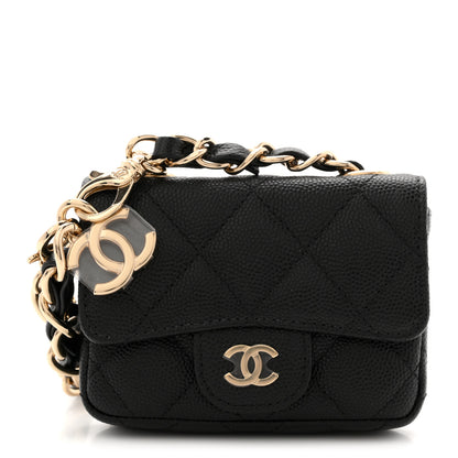 Chanel Caviar Quilted Mini Chain Belt Bag Black 1 of 11
