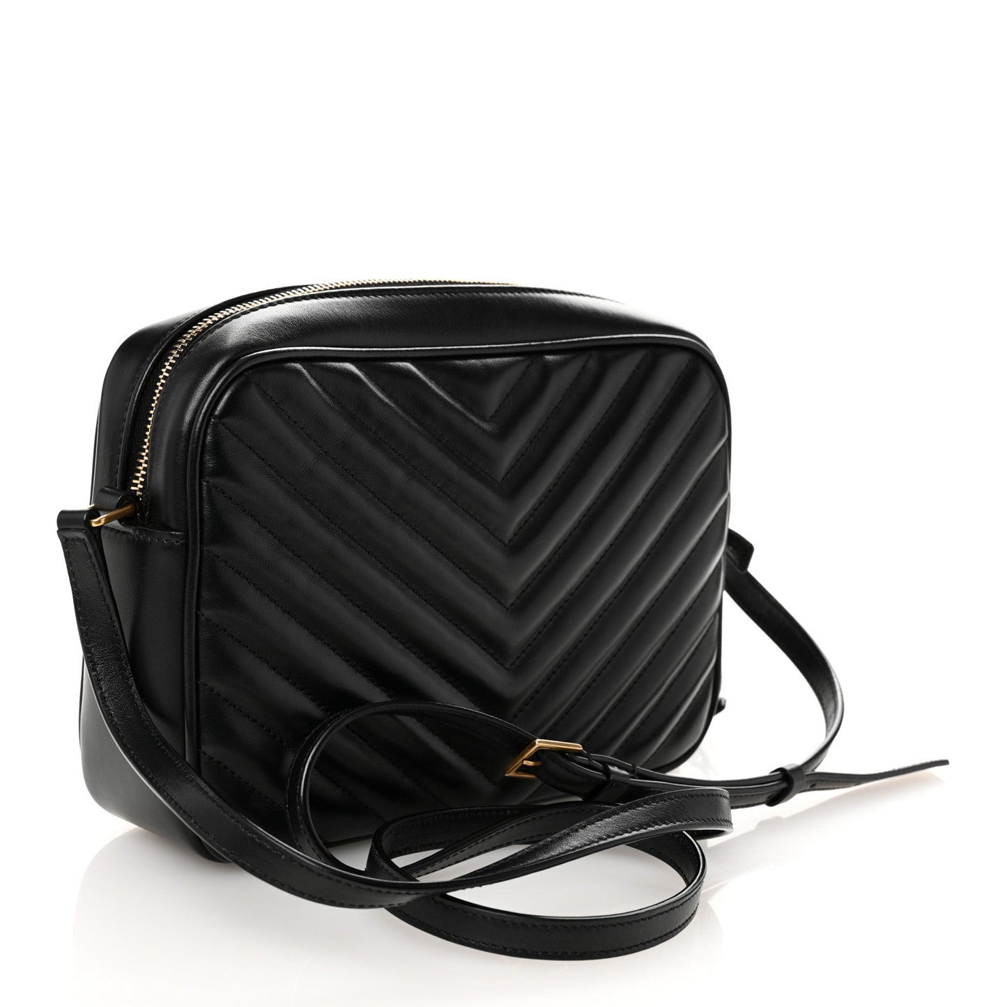 Calfskin Matelasse Monogram Lou Camera Bag Black