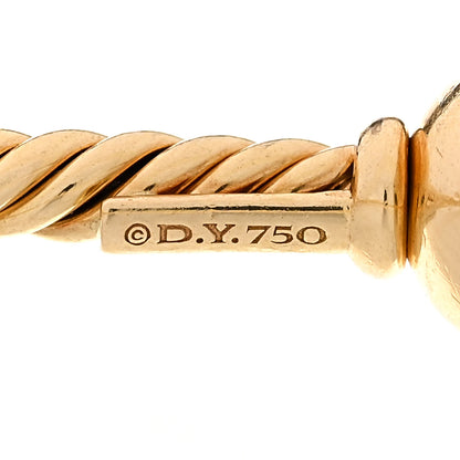 David Yurman 18K Yellow Gold Diamond 3mm Solari Bracelet 3 of 4