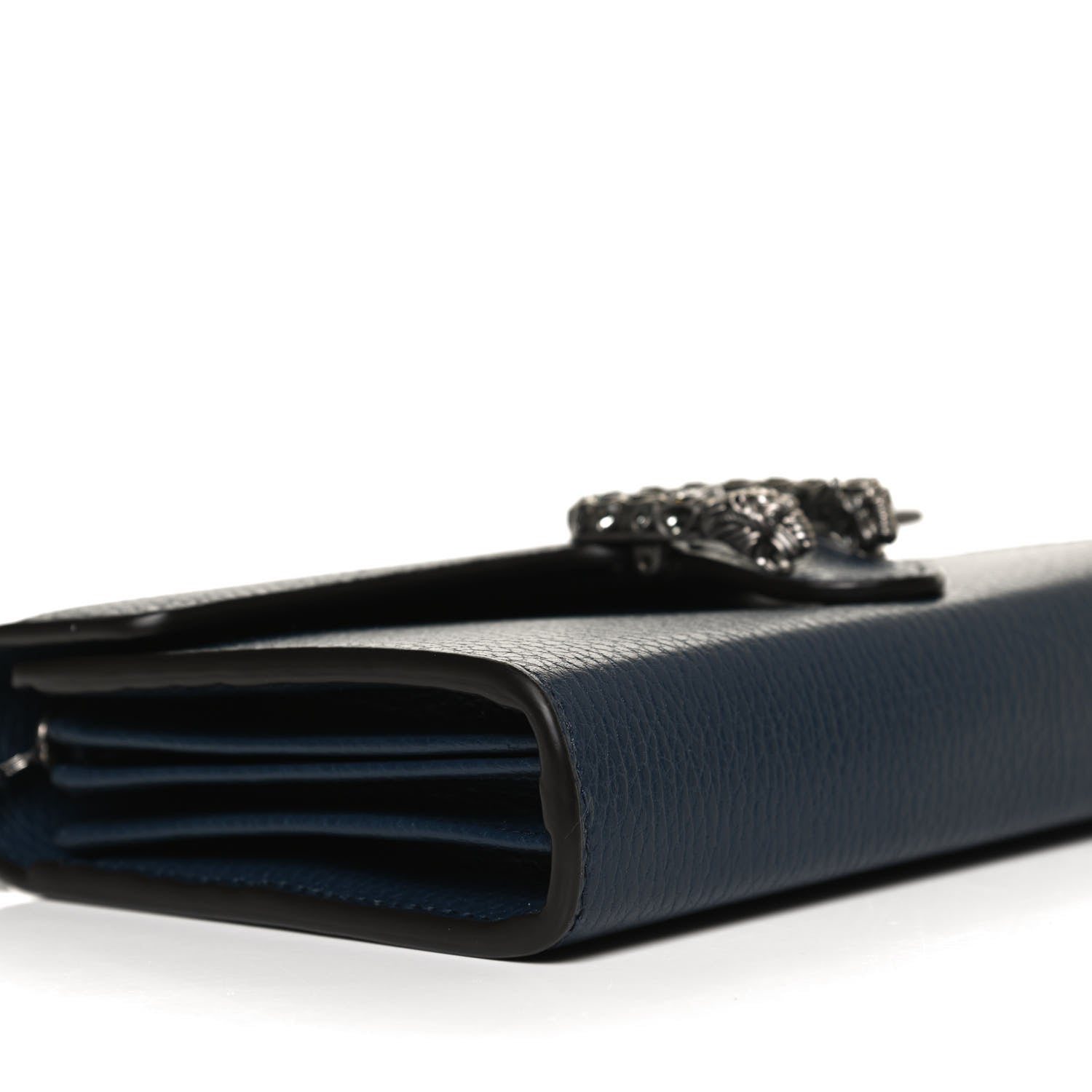 Gucci Dollar Calfskin Crystal Mini Dionysus Chain Wallet Blue Agata Black Diamond 9 of 10