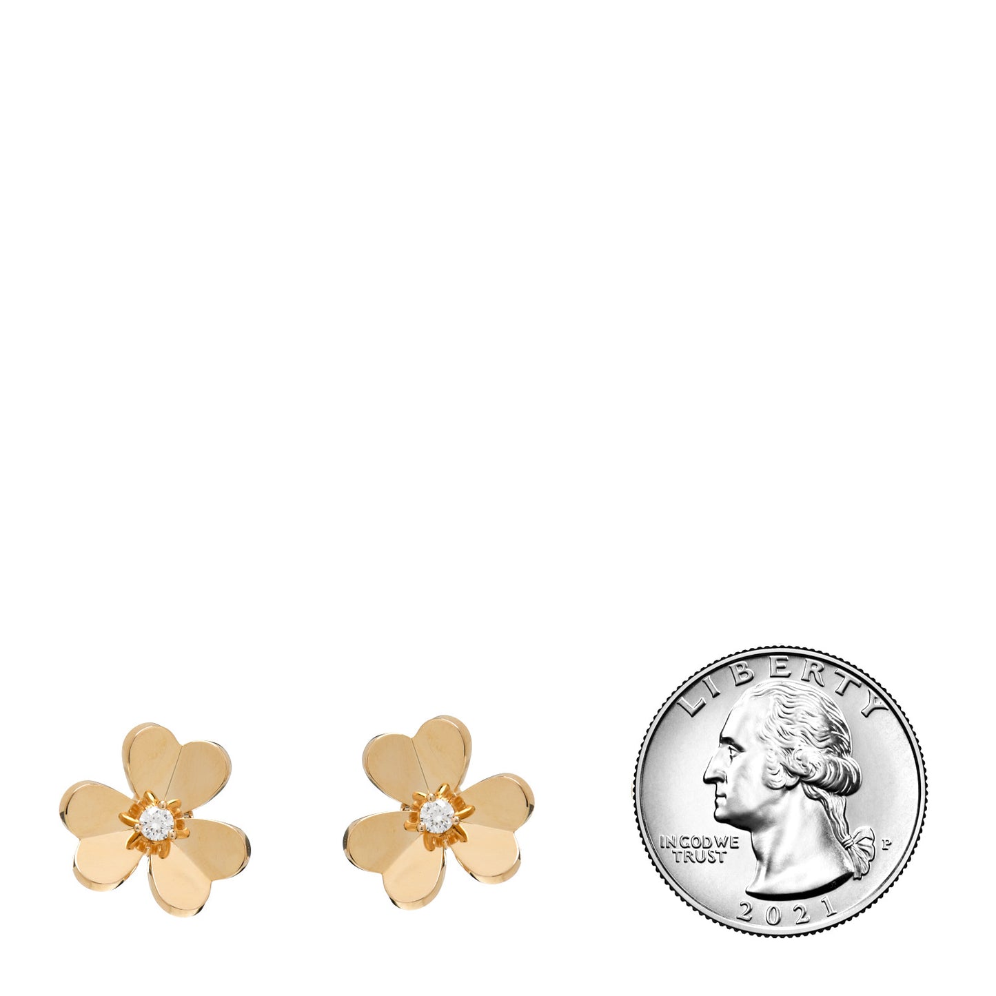 18K Yellow Gold Diamond Small Frivole Earrings