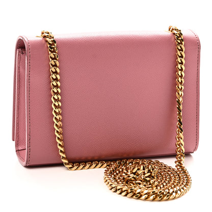 Saint Laurent Grain De Poudre Small Monogram Kate Satchel Old Rose 3 of 9