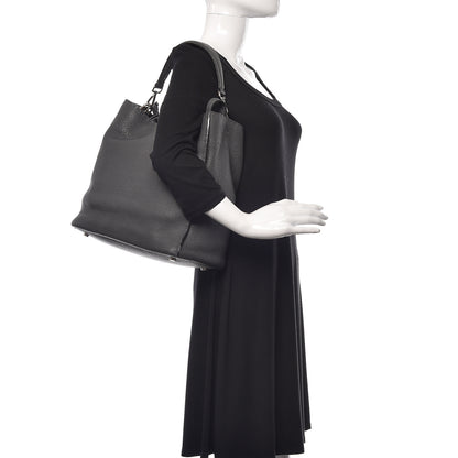 Fendi Cuoio Romano Selleria Large Anna Bucket Bag Asfalto 2 of 11