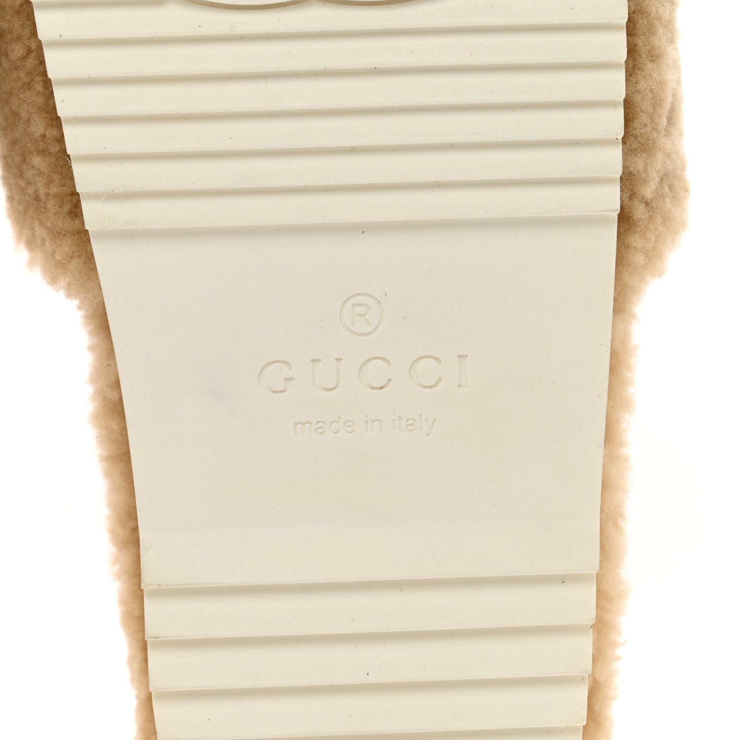 Gucci Shearling Womens Eileen Slide Sandals 38 Cocoa Butterscotch 6 of 9