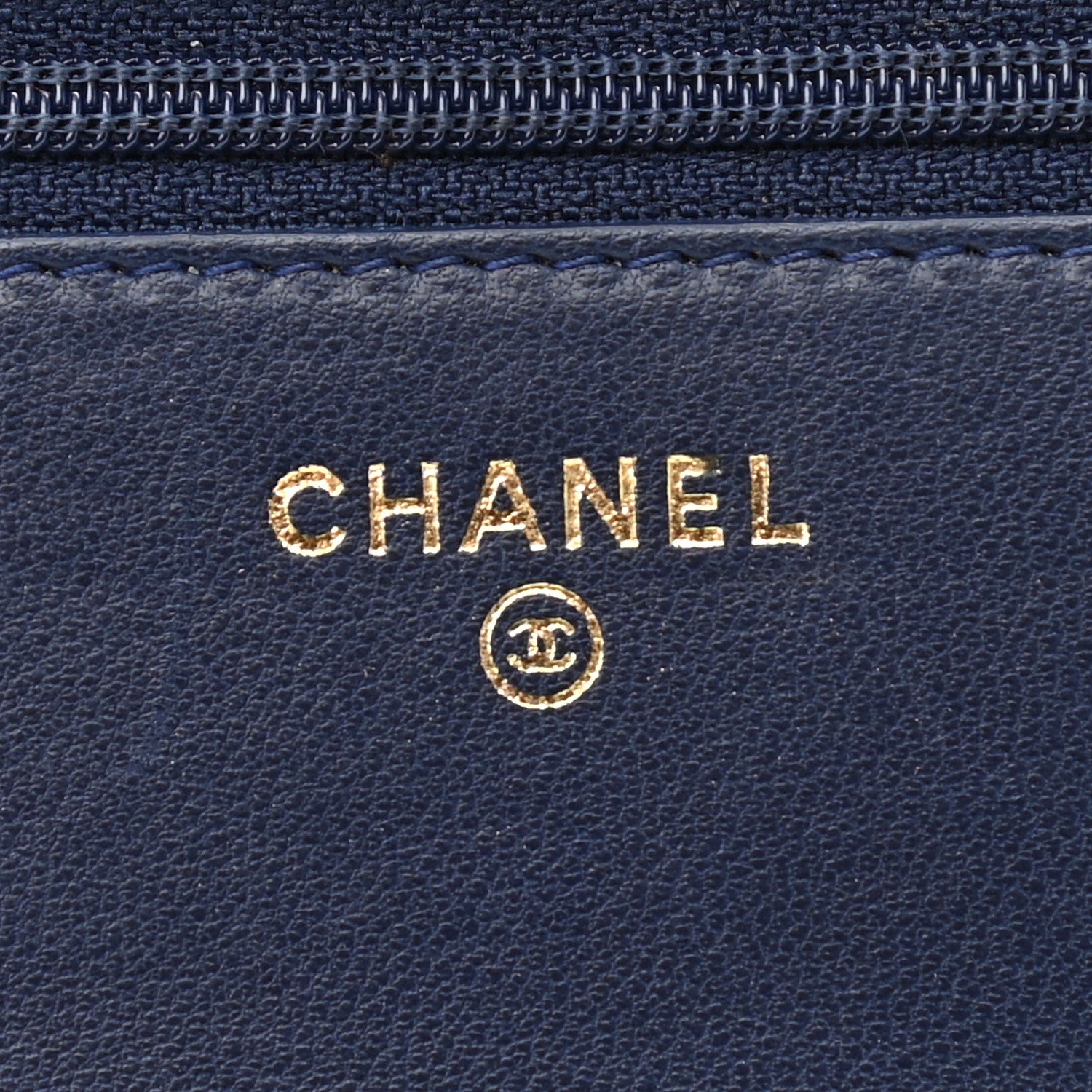 Chanel Lambskin Quilted Trendy CC Wallet On Chain WOC Navy 5 of 12