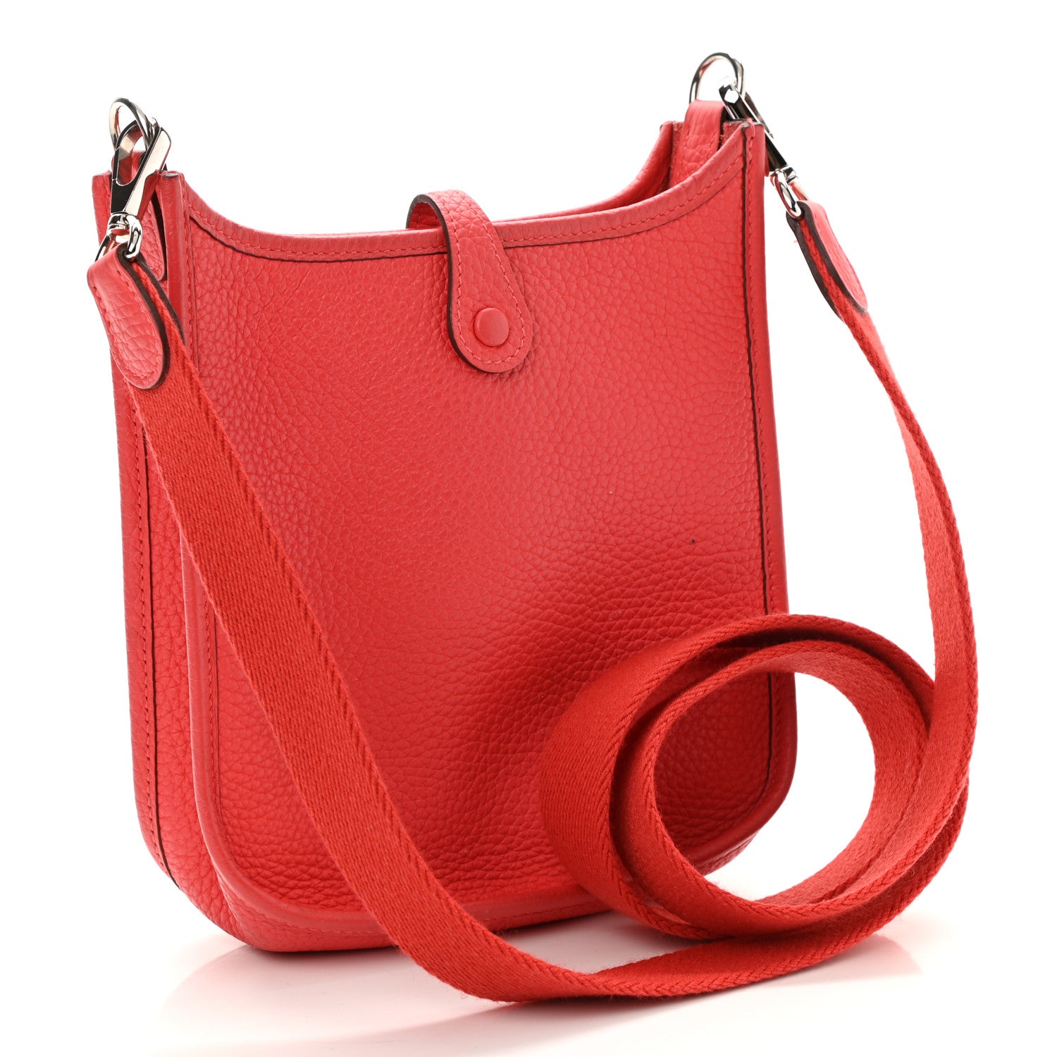Hermes Taurillon Clemence Evelyne TPM Rouge Pivoine 3 of 12