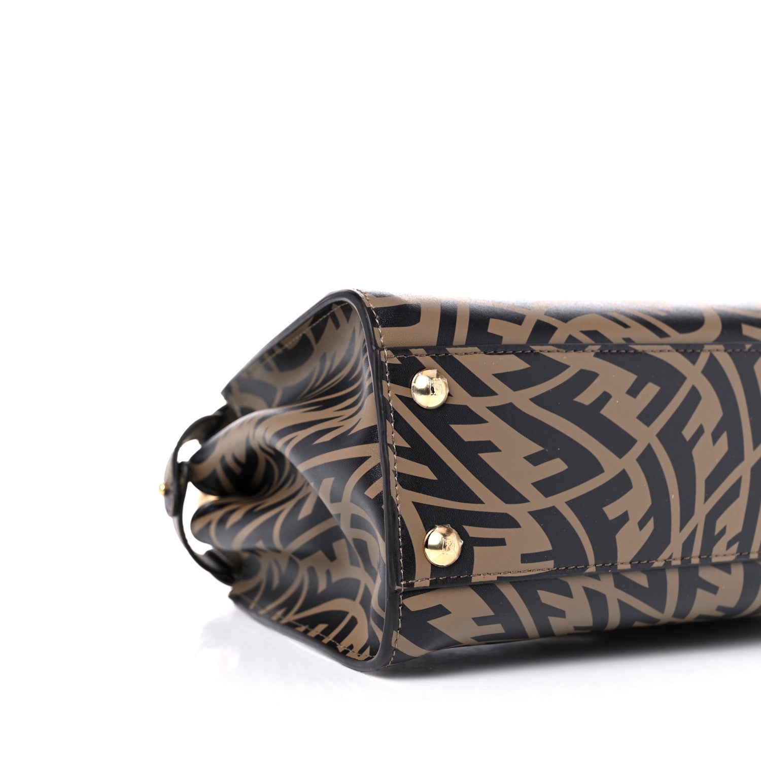 Fendi X SARAH COLEMAN Vitello Liberty Shiny Nappa Plexiglass FF Vertigo Mini Peekaboo Iconic Satchel 8 of 9