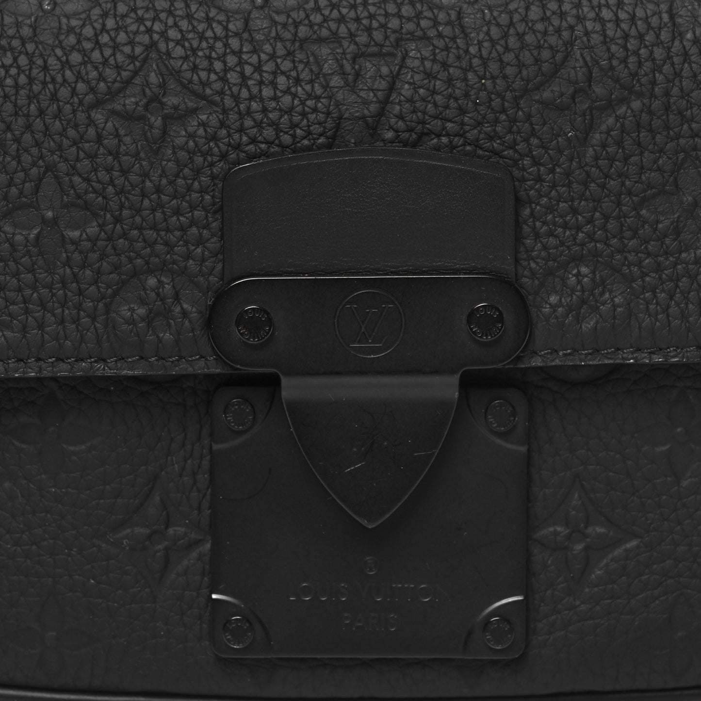 Taurillon Monogram S Lock Sling Bag Black