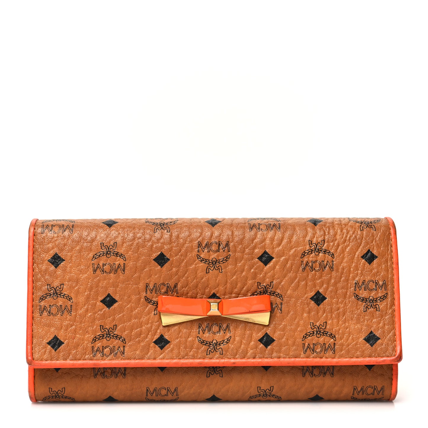 Visetos Mina Long Trifold Wallet Cognac