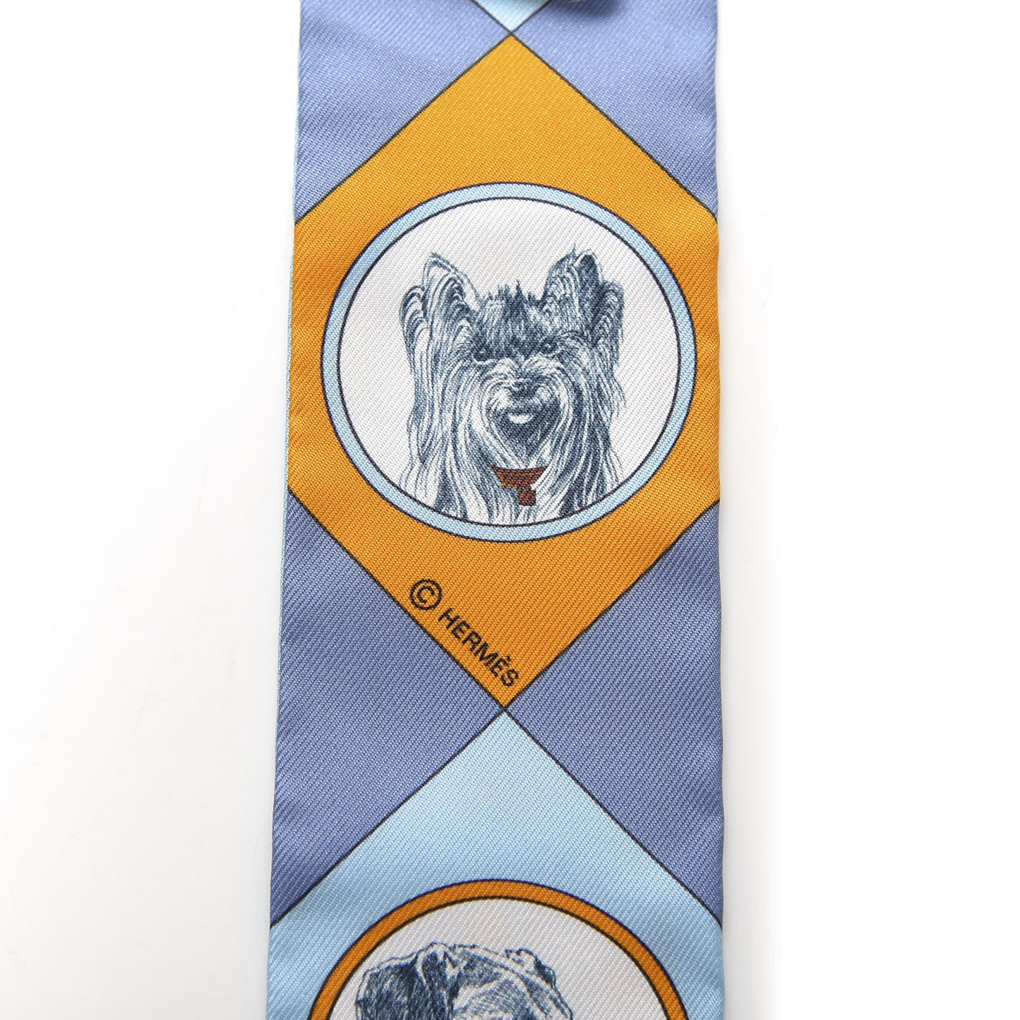 Silk Colliers Et Chiens Twilly Ciel Orange Gris Bleuete